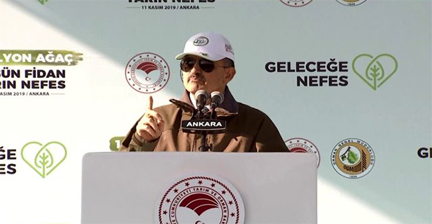 Bakan Pakdemirli: 13 bin futbol sahası kadar alana fidan dikiliyor