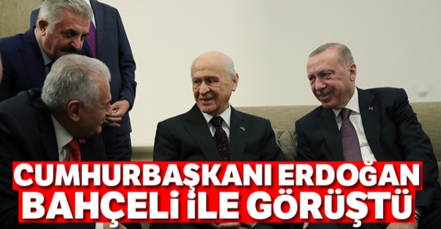 Cumhurbaşkanı Erdoğan, MHP lideri Bahçeli ile görüştü