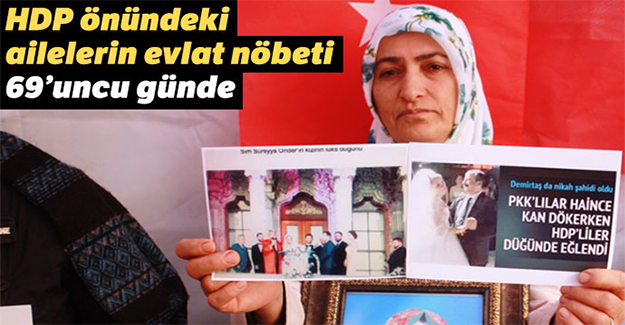 HDP önündeki ailelerin evlat nöbeti 69'uncu günde