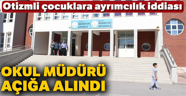 O Okul müdürü açığa alındı