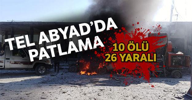 Tel Abyad'ın merkezinde bomba yüklü araç patladı