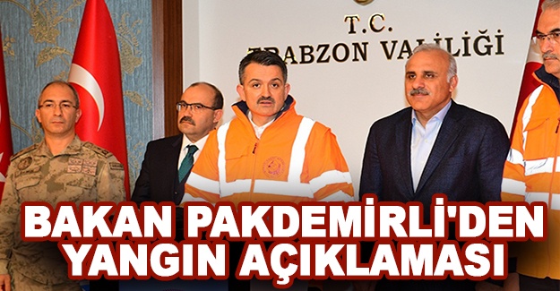 Bakan Pakdemirli'den yangın açıklaması