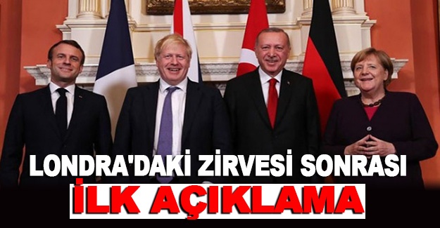 Cumhurbaşkanı Erdoğan'dan Londra'daki zirvesi sonrası ilk açıklama