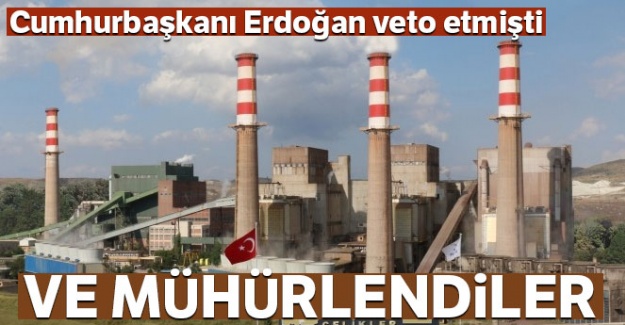 Cumhurbaşkanı Erdoğan, veto etmişti... Ve mühürlendiler