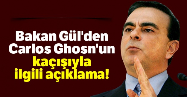 Adalet Bakanı Gül'den Carlos Ghosn'un kaçışıyla ilgili açıklama
