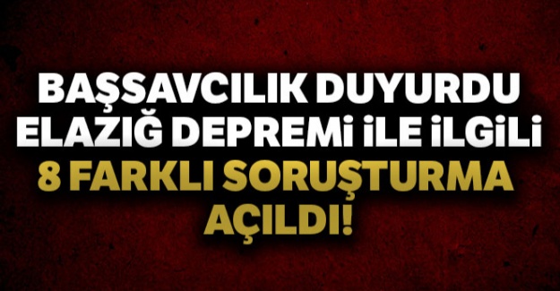 Başsavcılıktan deprem açıklaması