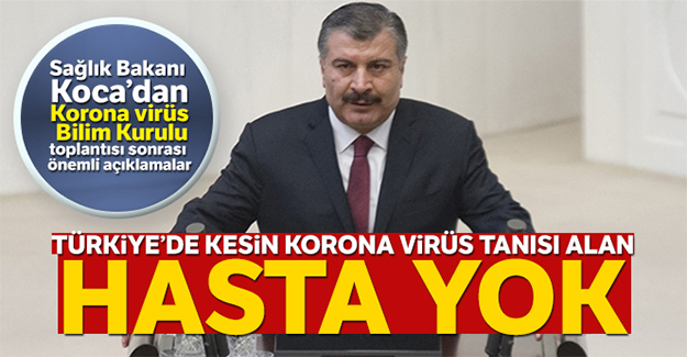Sağlık Bakanı Fahrettin Koca'dan korona virüs açıklaması