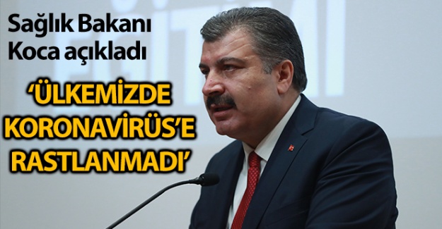 Sağlık Bakanı Koca: 'Ülkemizde koronavirüse rastlanmadı'
