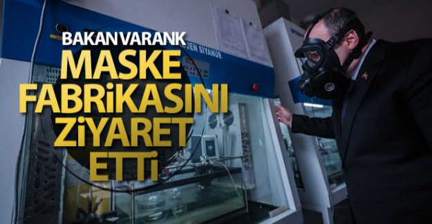 Bakan Varank maske fabrikasını ziyaret etti