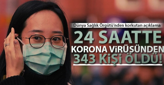 WHO: '24 saatte korona virüsünden 343 kişi öldü'
