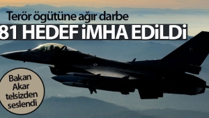Pençe-Kartal Operasyonu'nda 81 hedef imha edildi