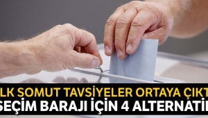 Seçim barajı için dört alternatif