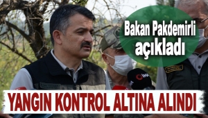 Bakanı Pakdemirli açıkladı: Yangın kontrol altına alındı
