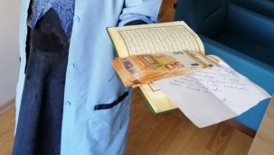 Karantinada odalarında kaldığı öğrenciler için 400 Euro bırakmış