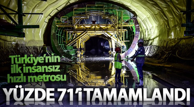 Türkiye'nin ilk insansız hızlı metrosu... Yüzde 71'i tamamlandı
