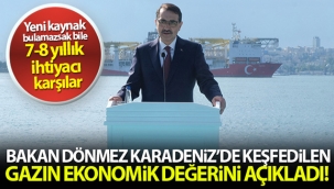 Bakan Dönmez, Karadeniz'de keşfedilen gazın ekonomik değerini açıkladı!