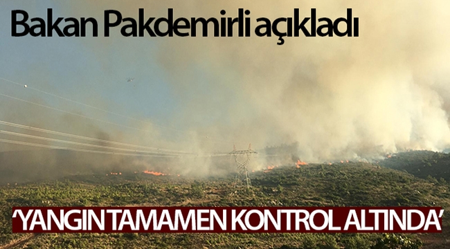 Bakan Pakdemirli açıkladı: Yangın tamamen kontrol altında