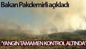 Bakan Pakdemirli açıkladı: Yangın tamamen kontrol altında