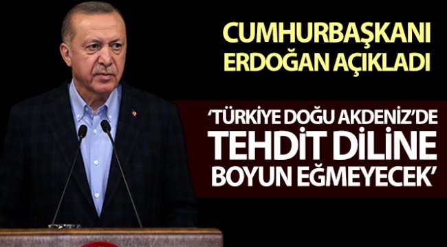 Cumhurbaşkanı Erdoğan: Türkiye, bilhassa Doğu Akdeniz'de...