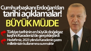 Cumhurbaşkanı Erdoğan: 'Türkiye tarihinin en büyük doğalgaz keşfini Karadeniz'de gerçekleştirdi'