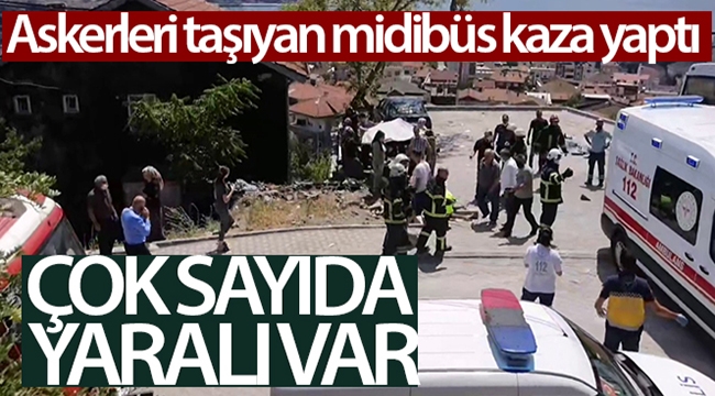 Görevden dönen jandarma ekibi kaza yaptı: çok sayıda yaralı var