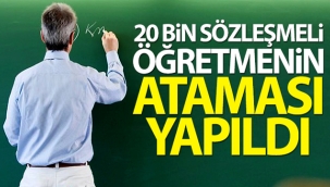 20 bin sözleşmeli öğretmenin ataması yapıldı