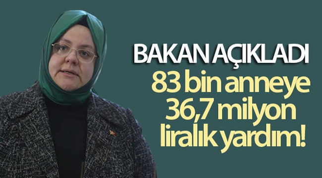 83 bin anneye 36,7 milyon yardım!