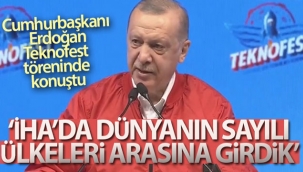 Cumhurbaşkanı Erdoğan Teknofest ödül töreninde konuştu