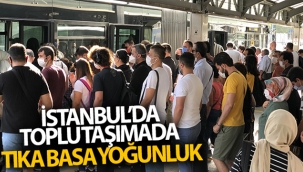 İstanbul'da toplu taşımada tıka basa yoğunluk