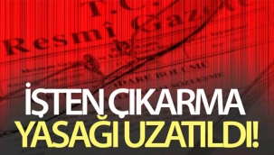 İşten çıkarma ve ücretsiz izin desteği Resmi Gazete