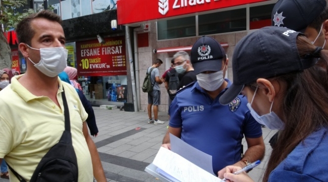 Maske takmayan vatandaştan polise tehdit