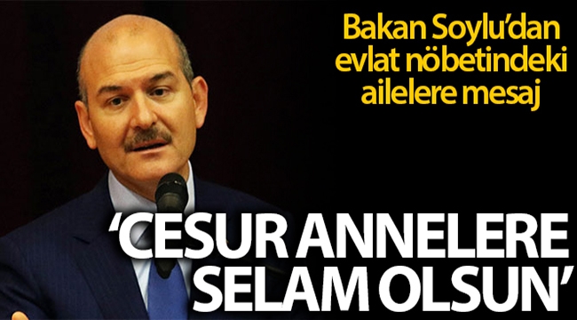 Bakan Soylu'dan evlat nöbetindeki ailelere mesaj