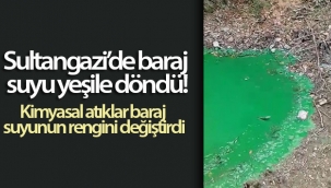 Sultangazi'de baraj suyu yeşile döndü