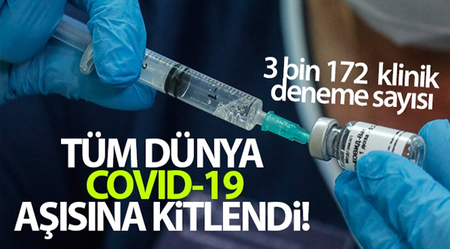 Tüm dünya koronavirüs için geliştirilecek aşıya kitlendi