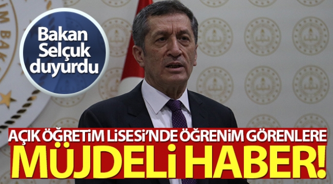 Bakan Selçuk'tan Açık Öğretim Lisesi açıklaması