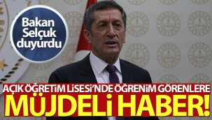 Bakan Selçuk'tan Açık Öğretim Lisesi açıklaması