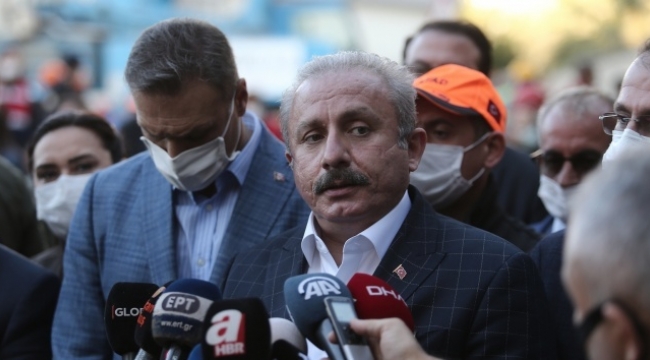 TBMM Başkanı Şentop enkaz bölgesinde