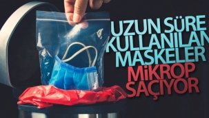 Uzun süre kullanılan maskedeki bakteriler laboratuvarda gözler önüne serildi