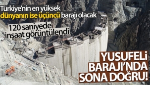Yusufeli Barajı inşaatı gece gündüz demeden devam ediyor