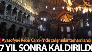Ayasofya'da dev iskele 7 yıl sonra kaldırıldı