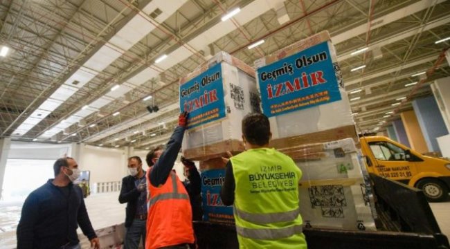 Çin’den İzmirli depremzedelere 51 çamaşır 51 bulaşık makinesi