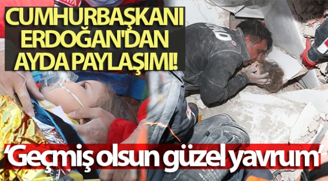 Cumhurbaşkanı Erdoğan'dan Ayda paylaşımı