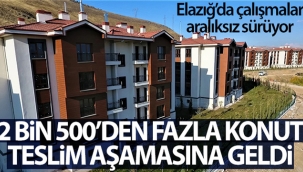 Elazığ'da 2 bin 500'den fazla konut teslim aşamasına geldi