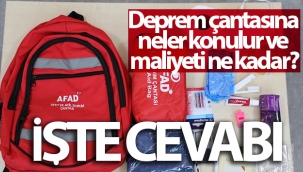 İşte bir deprem çantasının maliyeti
