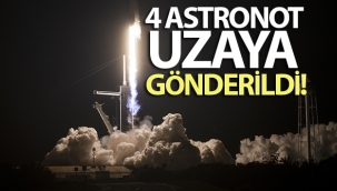 NASA ve SpaceX, 4 astronotu uzaya gönderdi