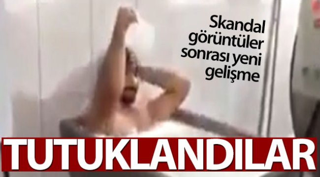 Süt kazanında banyo keyfi yapanlar tutuklandı