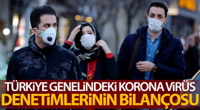 Türkiye genelinde korona virüs denetimi gerçekleştirildi