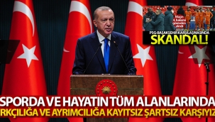 Cumhurbaşkanı Erdoğan: 'Irkçı sözleri şiddetle kınıyorum'