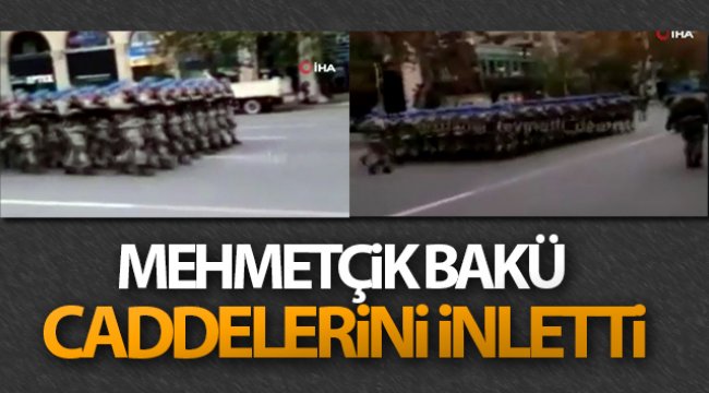 Türk askeri 10 Aralık Zafer Töreni için Azerbaycan'da
