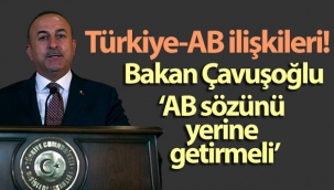 Bakan Çavuşoğlu, 'Vize serbestisi AB'nin sözü, mutlaka hayata geçmeli'